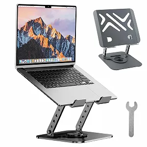 Подставка для ноутбука, регулируемая по высоте, нескользящая, подставка для ноутбука 360 складная портативная подставка для ноутбука, простое рассеивание тепла - Фото 1