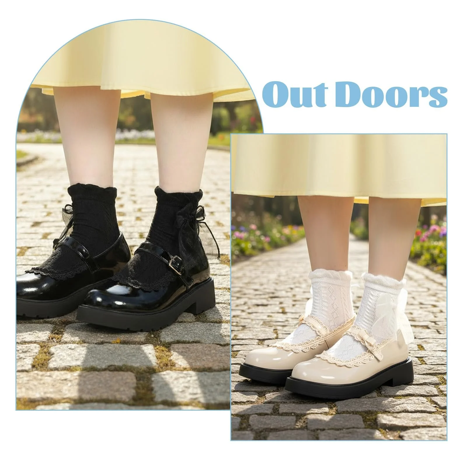 Шкарпетки з рюшами (2 пари) Lacs Чорно-білий, фото №5 Шкарпетки з рюшами (2 пари) Lacs Чорно-білий, фото №5