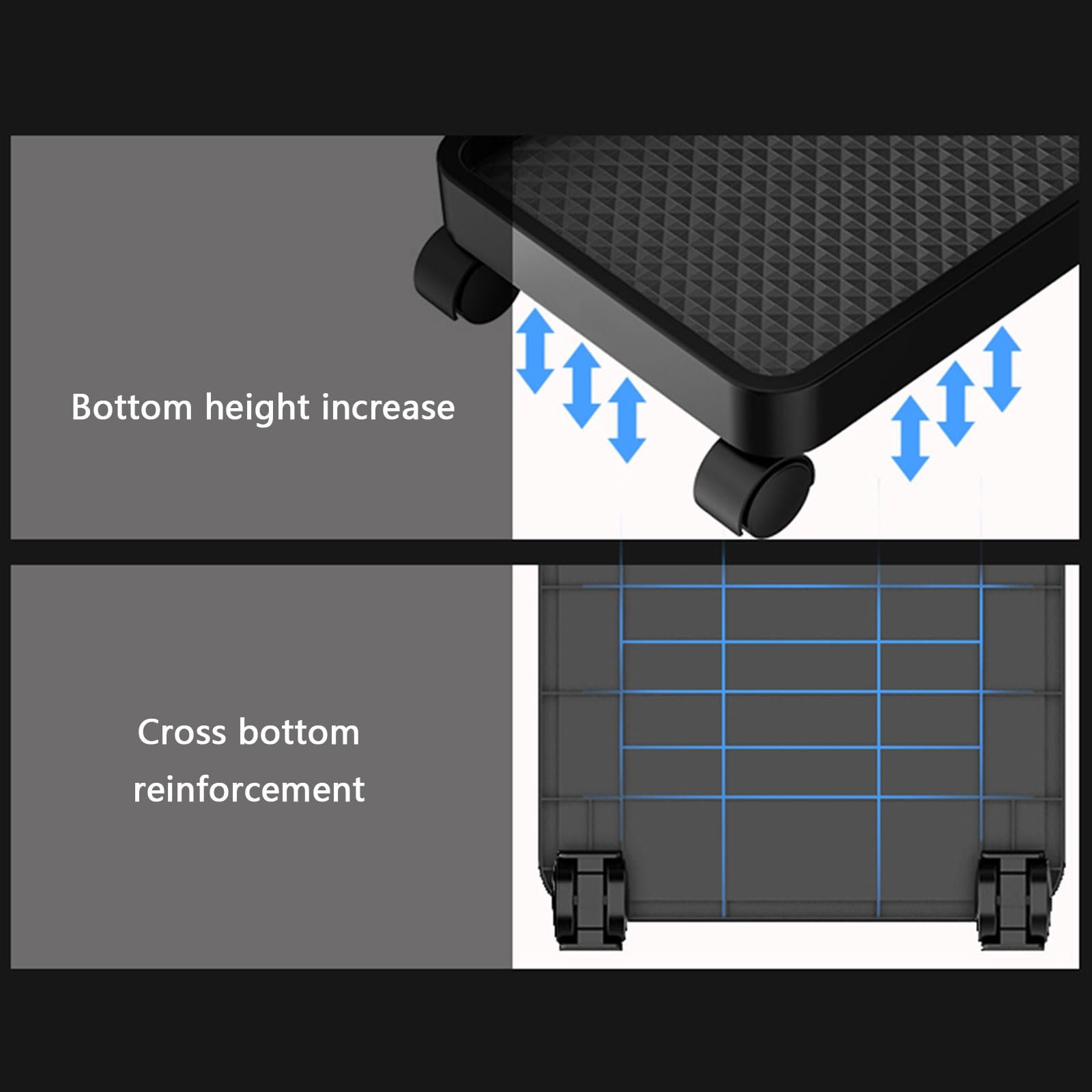 Подставка для компьютера-хоста с колесами, под мейнфреймы, для планшета, подвижная подставка, офисная подставка, без люнета, компьютерная подставка, фото №8