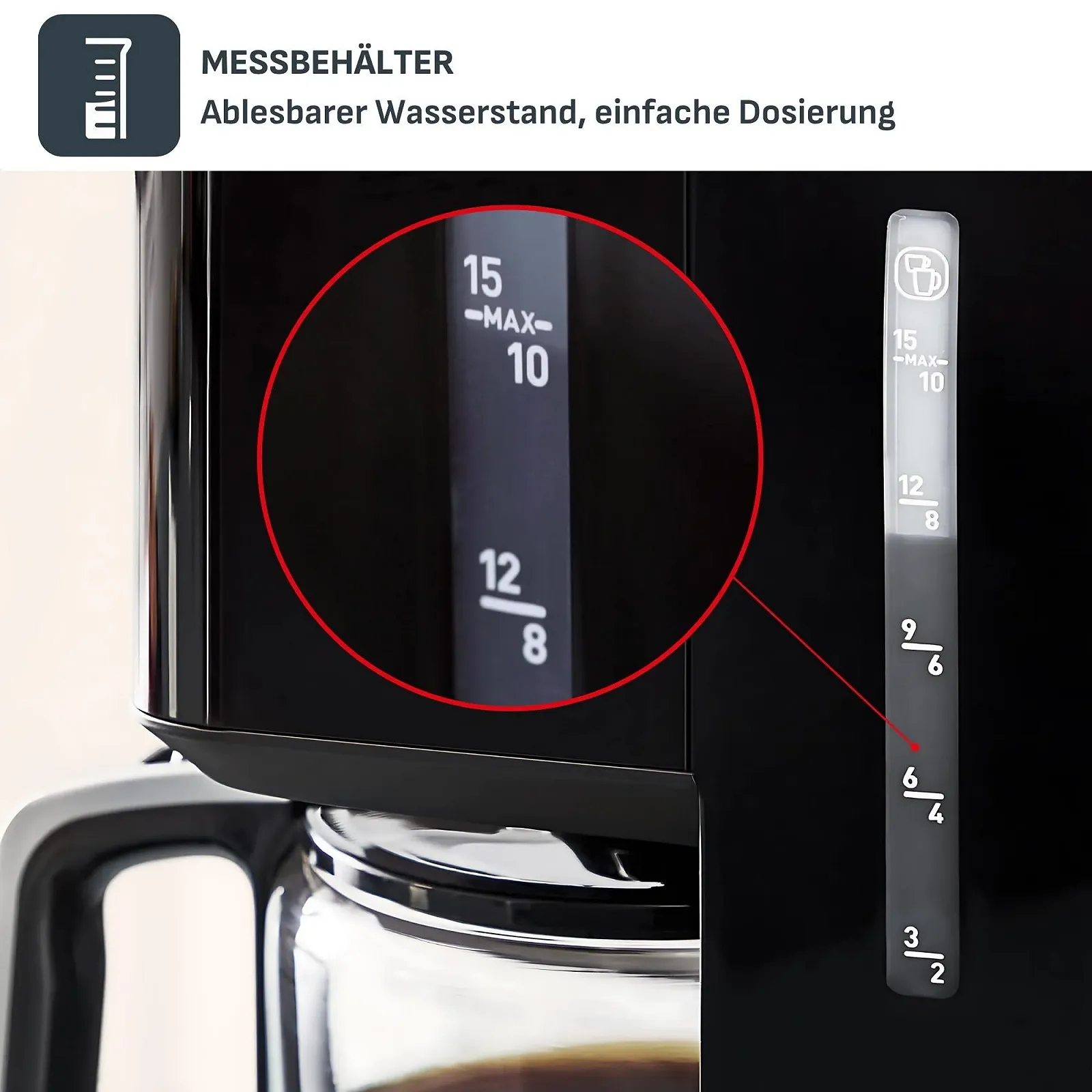 Кофеварка Tefal CM600810 Smart'n Light, 24-часовой программируемый фильтр, емкость 1,25 л., фото №6