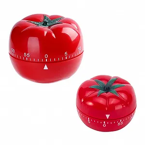 Кухонный таймер механический Luxshiny Tomato 2 штуки 60 минут форма томата - Фото 1