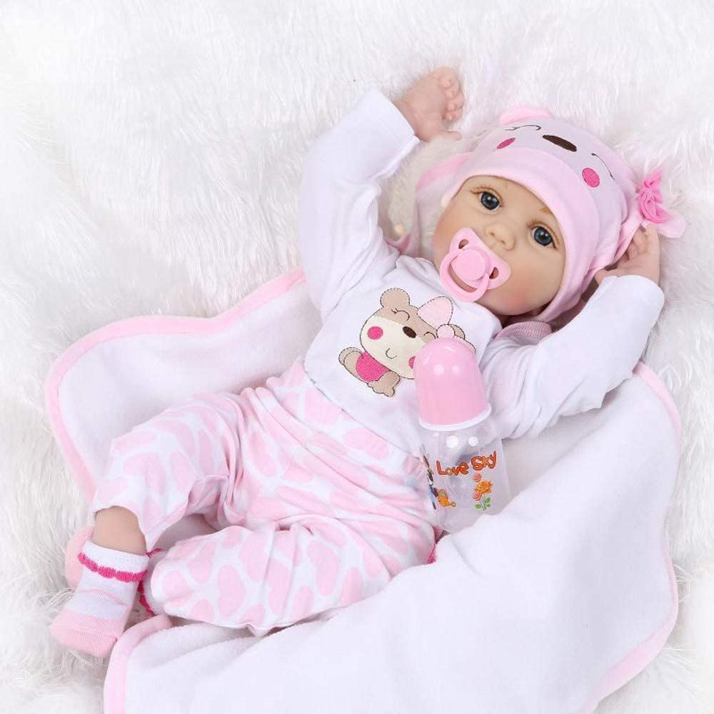 Лялька Scnbom 22 inch 55 cm Reborn Baby Girl Силіконова Лялька Як Справжній Маля З Реалістичними Очима Хлопчик, фото №1