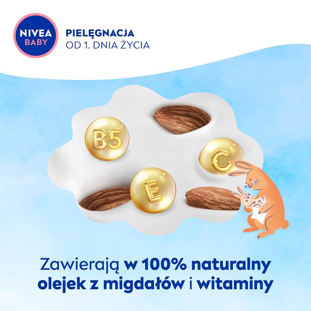 Серветки NIVEA BABY Soft & Cream Biodegradable Economy Pack 4 x 57 штук, фото №5