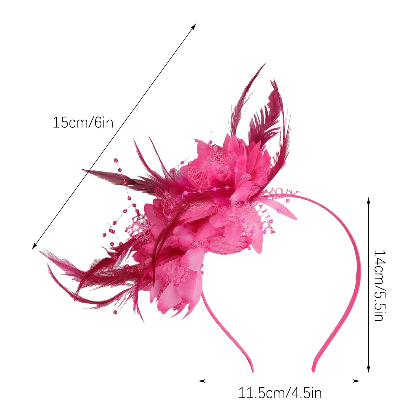 Обруч з пір'ям та штучними квітами 1920-х років, фото №2