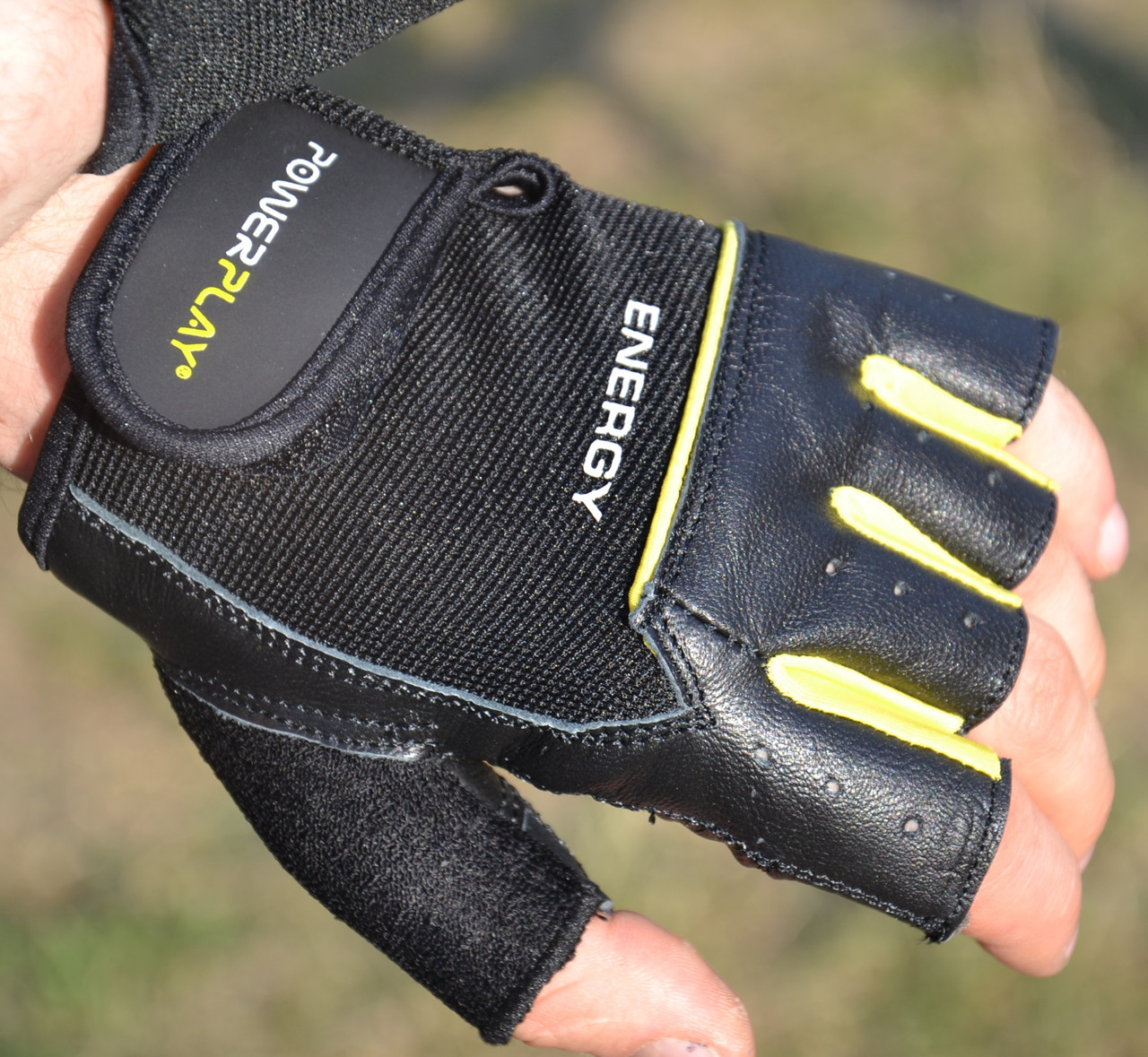 Рукавички для фітнесу PowerPlay 9058 Energy чорно-жовті S, фото №8 Рукавички для фітнесу PowerPlay 9058 Energy чорно-жовті S, фото №8