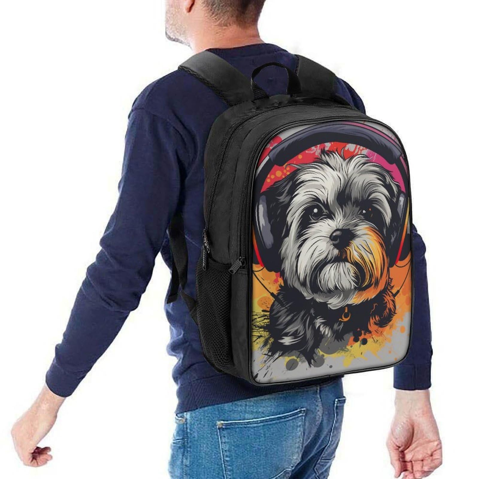 Рюкзак школьный FPAKAKIIE DOG для девочек-подростков, большой, водонепроницаемый, для школы, путешествий, 40x28x16 см, фото №5
