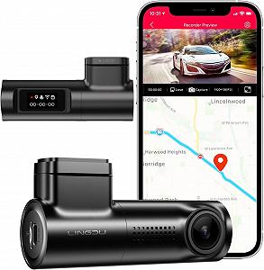 Відеореєстратор Lingdu D500 / 4К / 170° / GPS / Wi-Fi / 128ГБ вбудованої пам'яті / Чорний - Фото 1