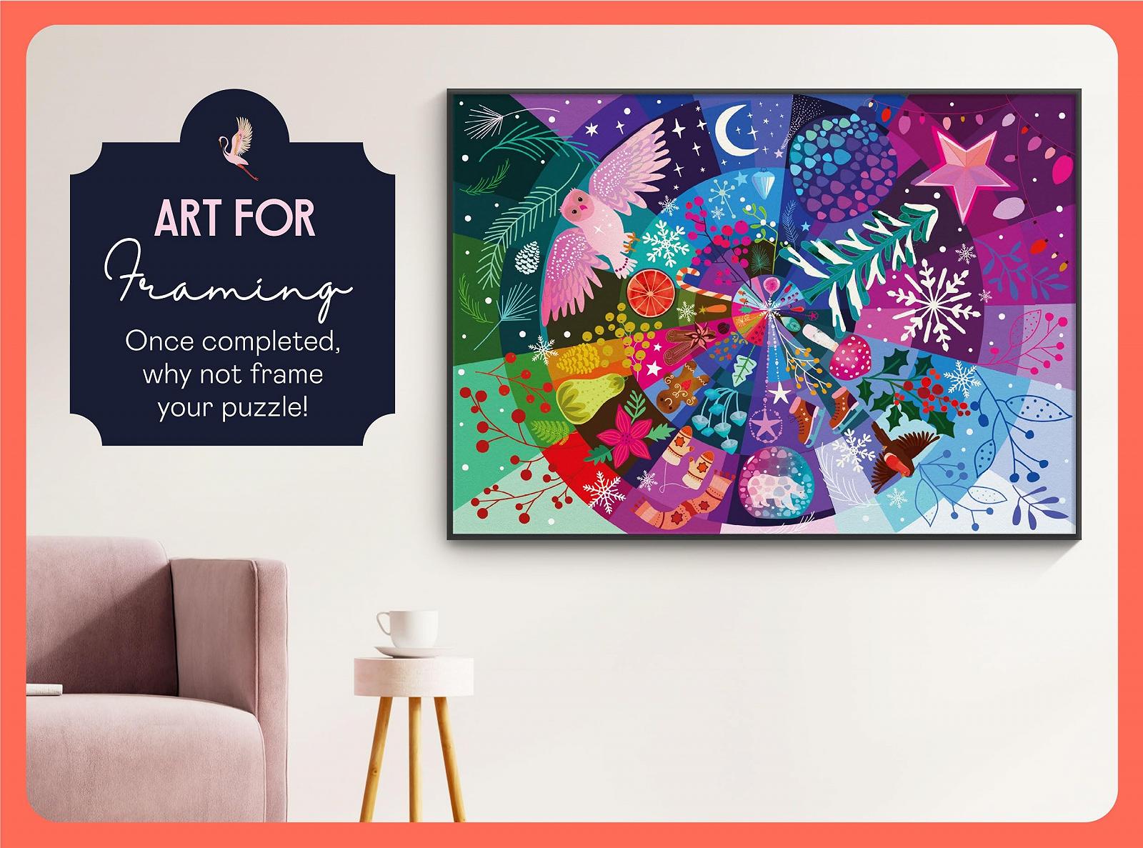 Пазл Elena Essex Christmas Puzzle Winter Wheel 1000 деталей 70 x 50 см, фото №7