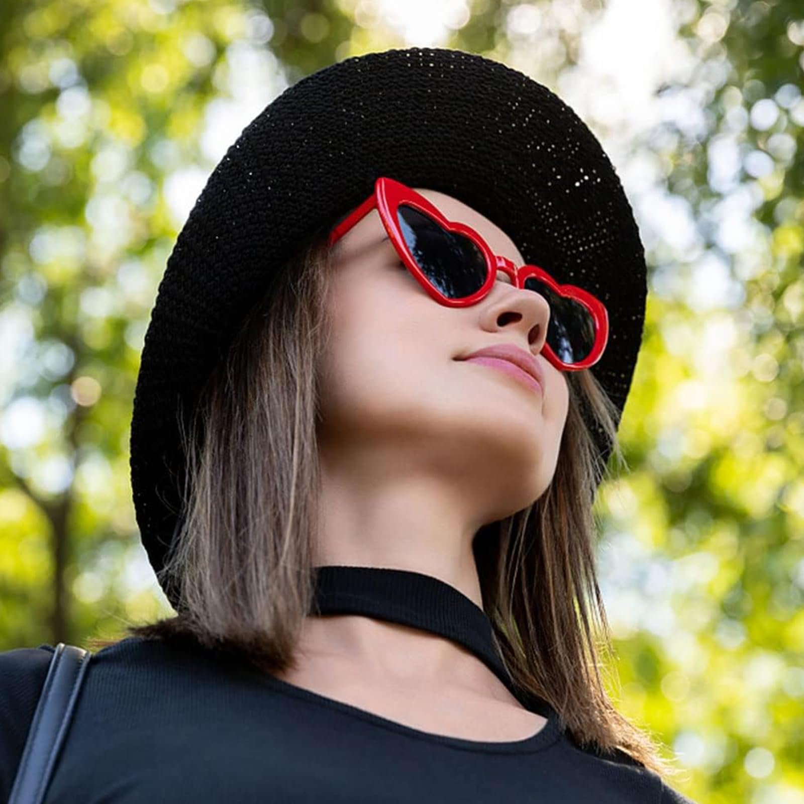 Солнцезащитные очки Nicecone Сердце Форма Белый, фото №5