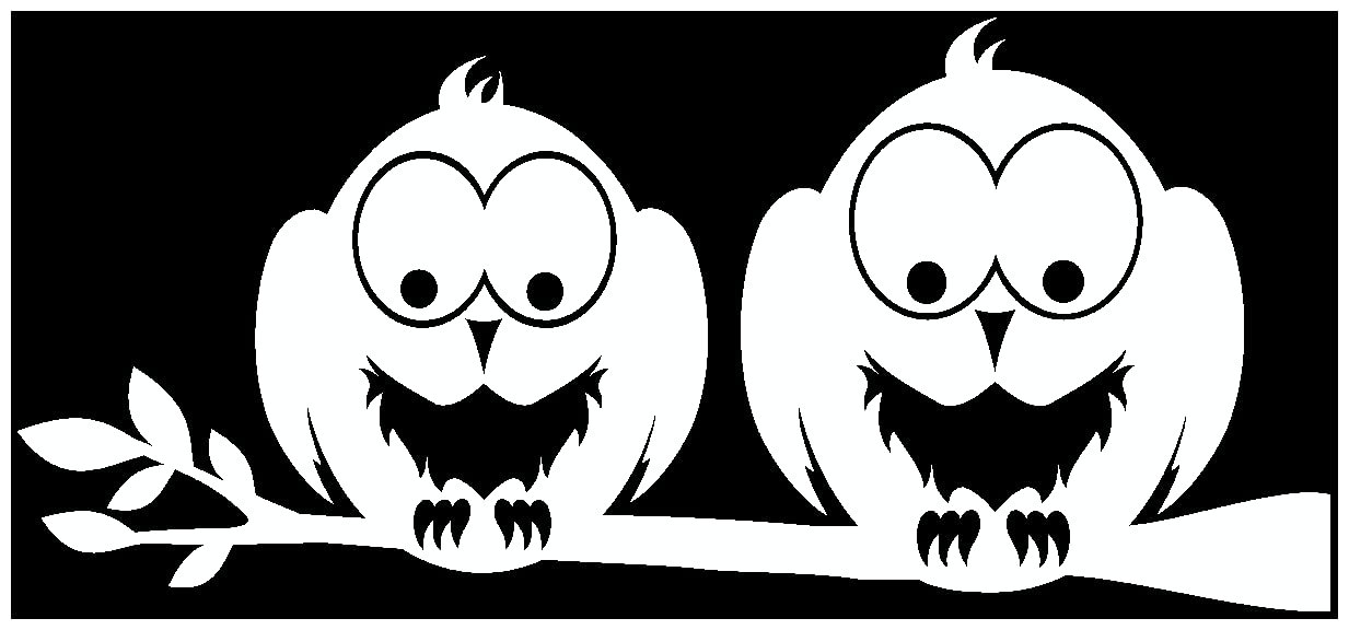 Наклейка на стіну Дві сови на гілці, фото №1