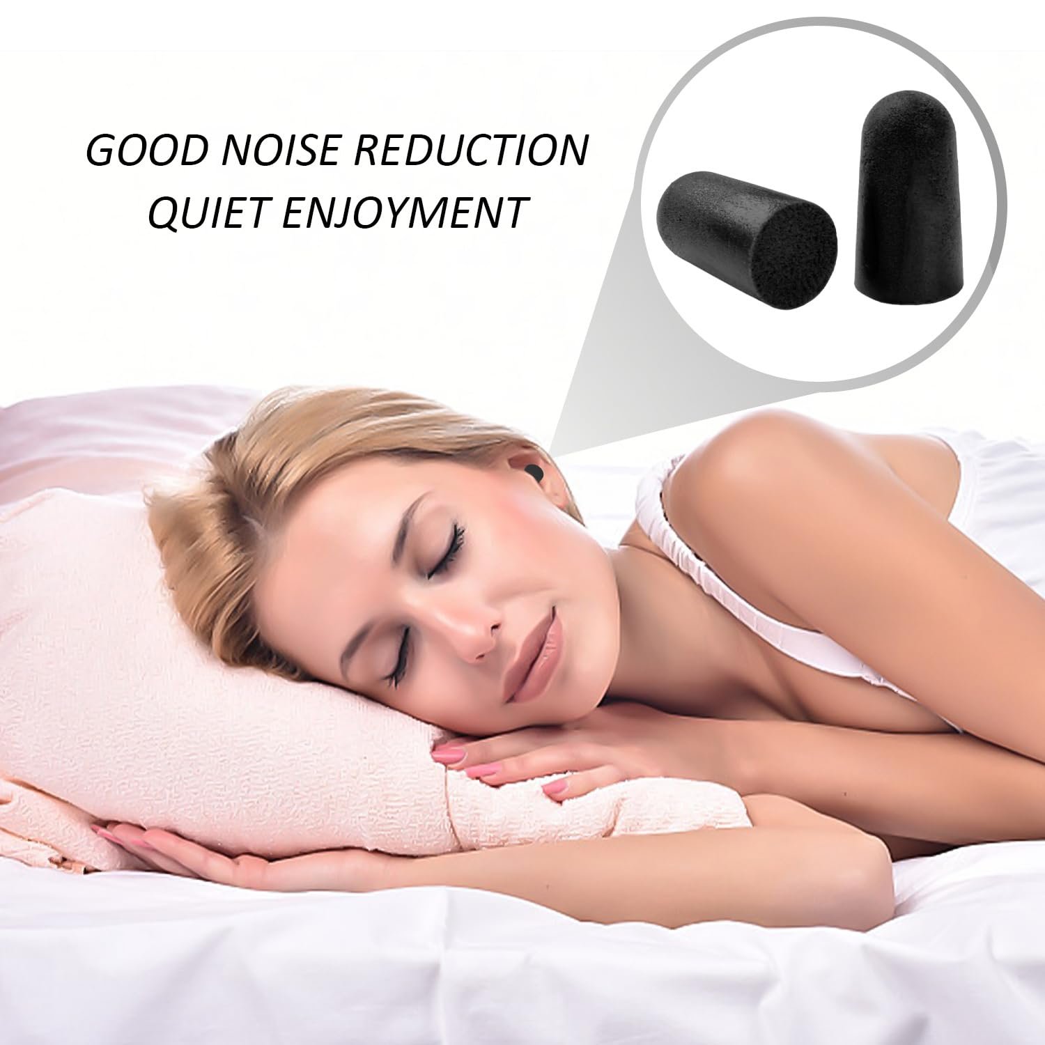 Смужка для сну 40 шт. з парою губчастих затичок для вух, фото №5