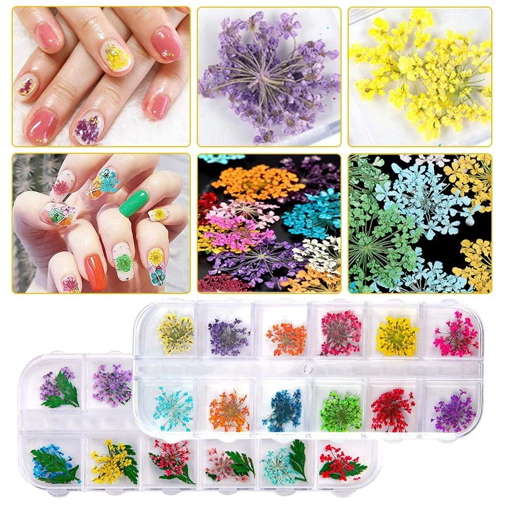 Набір для декору нігтів Dried Flowers 2 Boxes 36 Pieces 3D Resin з вигнутим пінцетом, фото №7 Набір для декору нігтів Dried Flowers 2 Boxes 36 Pieces 3D Resin з вигнутим пінцетом, фото №7