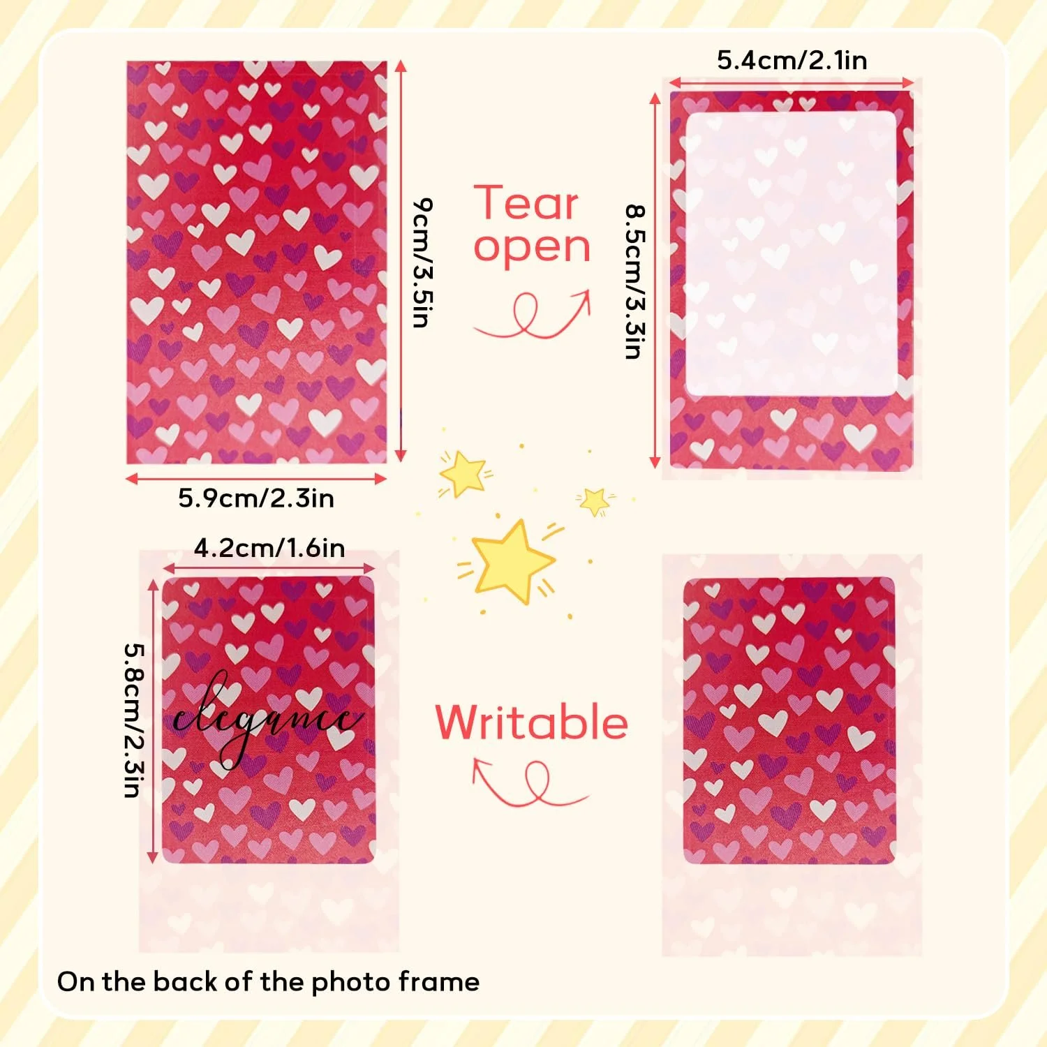 Набор наклеек для пленки Instax Mini 7S/8/26/50S/90 200 штук Цветной, фото №3