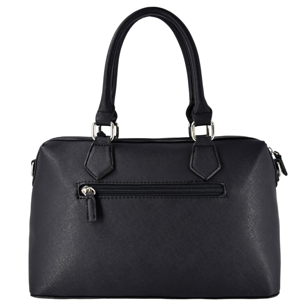 Сумка C Верхней Ручкой David Jones Bugatti Polochon Duffle, Многоцветная Полосатая, из Нубука с Блестками, Жесткая Искусственная Кожа, Черная, фото №4