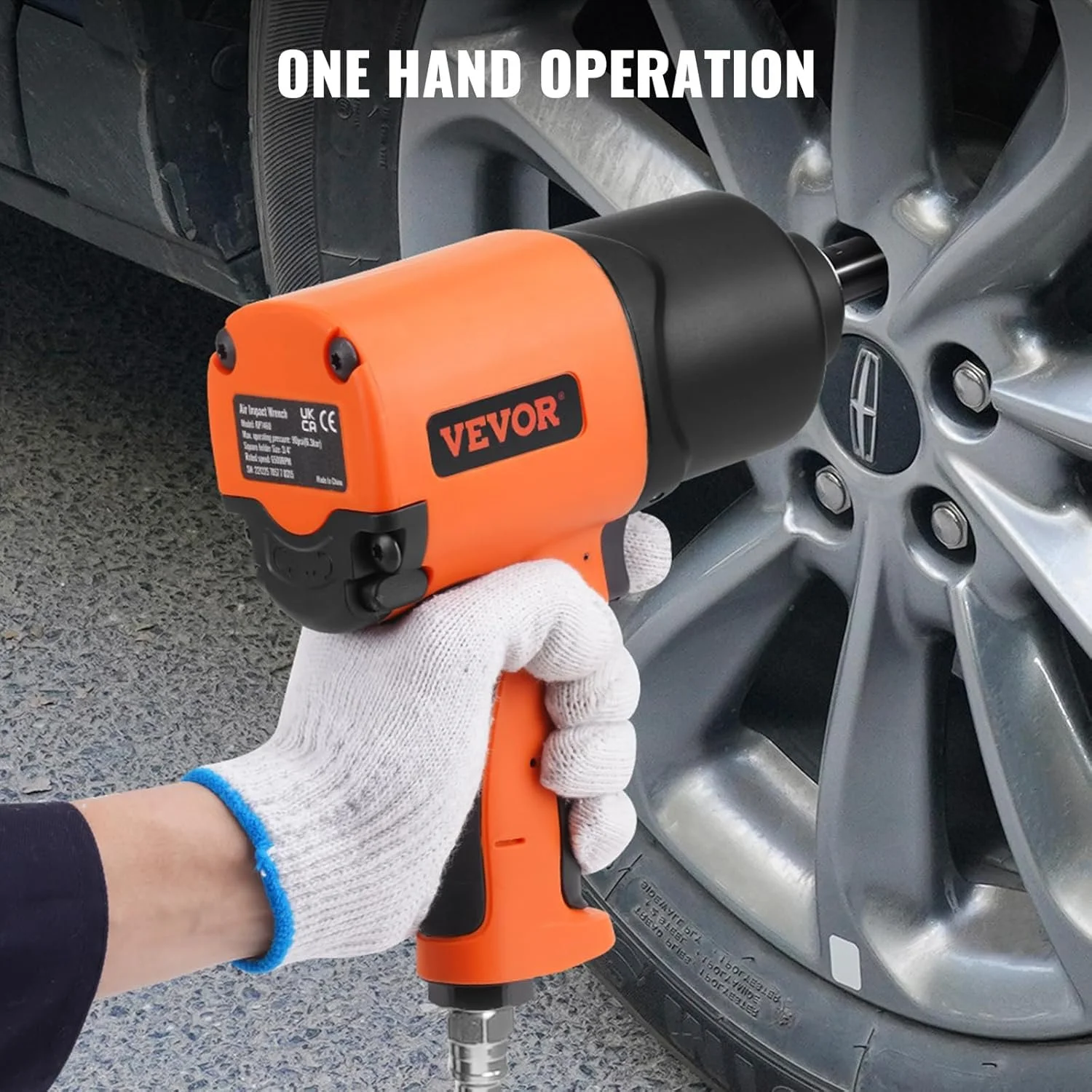 Пневматический ударный гайковерт VEVOR RP7460 Оранжевый, фото №7 Пневматический ударный гайковерт VEVOR RP7460 Оранжевый, фото №7