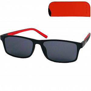 Сонцезахисні окуляри Rectangular Mini Brille Flex Чорний/Червоний - Фото 1