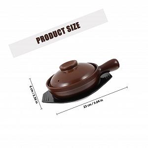 Кастрюля TOYANDONA керамическая термостойкая эргономичной формы с подносом synthetic.ua - Фото 1