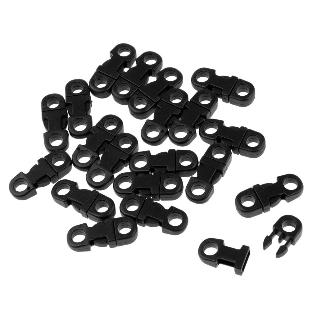 Браслет Paracord Leeadwaey 5 мм Боковая Пряжка Пластиковая Клипса Черный, фото №1