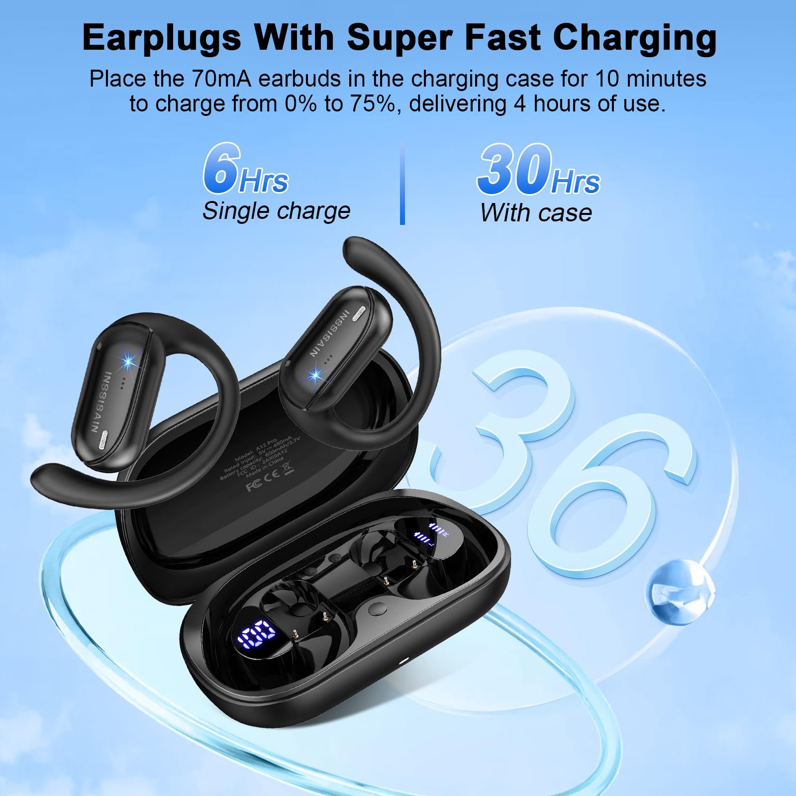 Наушники-переводчики AI INSSISAIN A12Pro Black 02, фото №6 Наушники-переводчики AI INSSISAIN A12Pro Black 02, фото №6