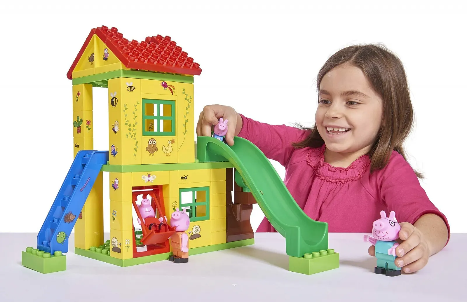 Конструктор BIG-Bloxx Peppa Pig Play House Tree House Peppa, George and House 75 частин Різнобарвний, фото №6