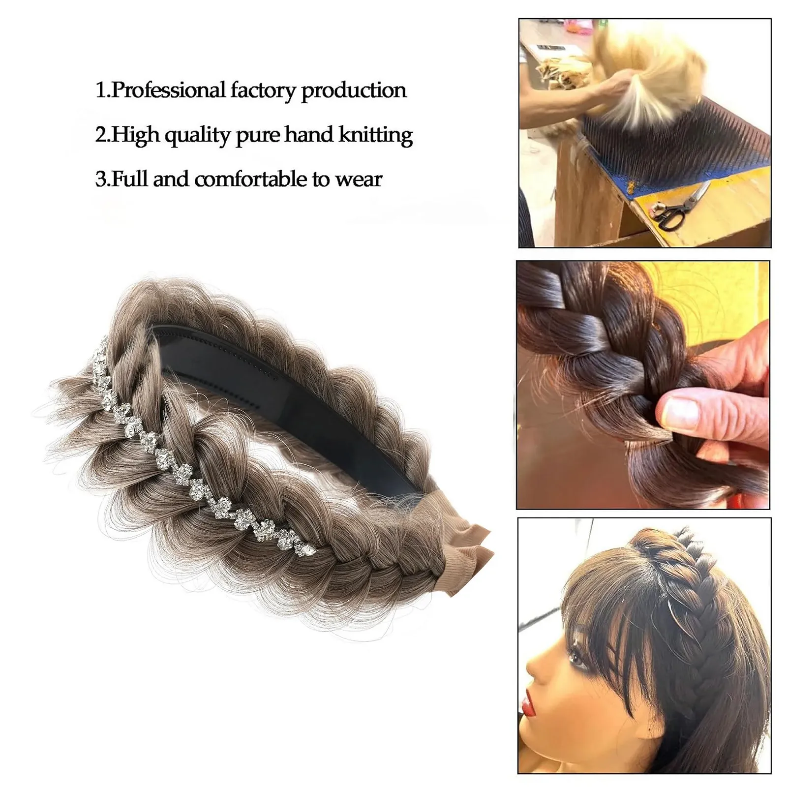 Обруч для волосся плетений TOECWEGR, фото №3