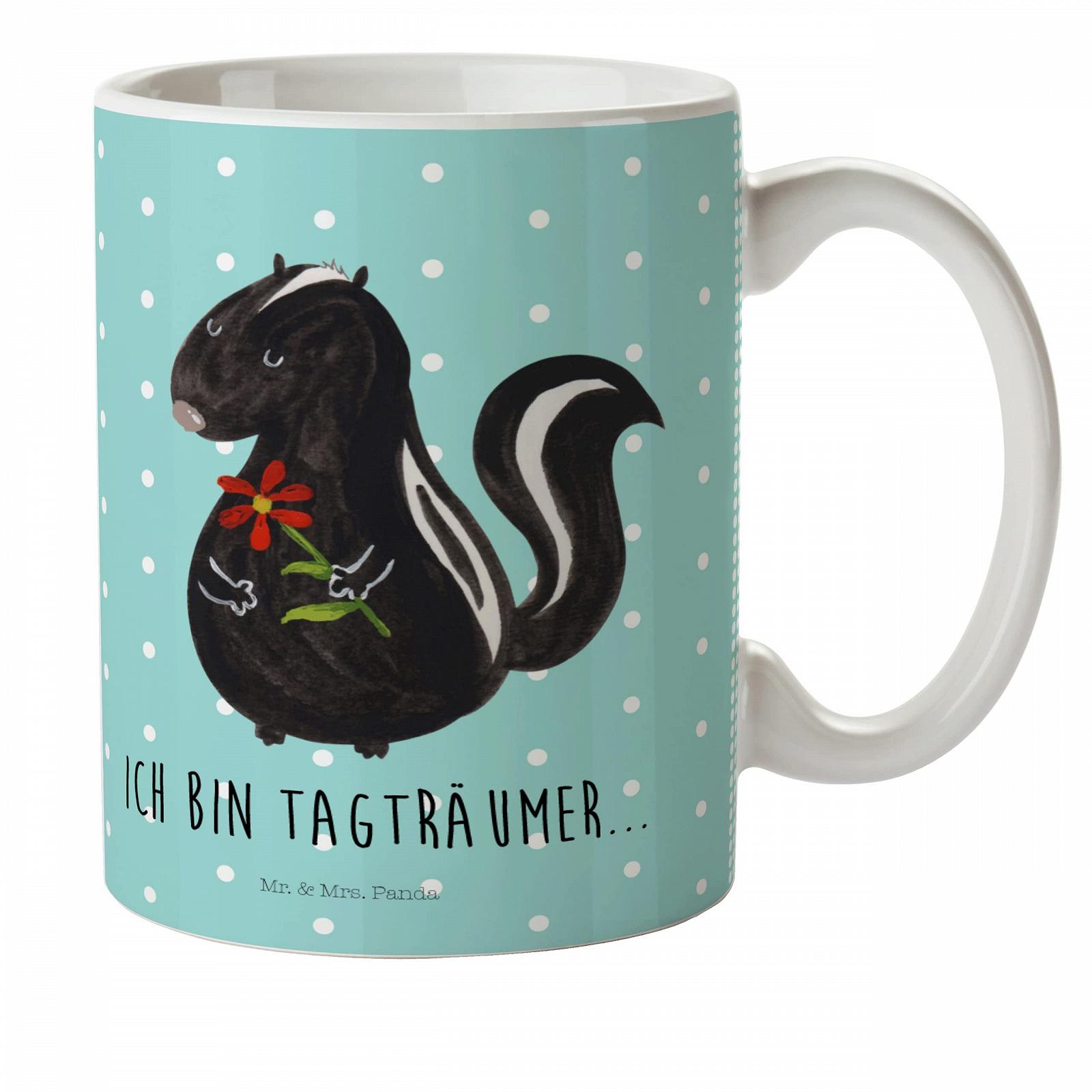 Дитяча чашка Mr. & Mrs. Panda Скунс Квітка Дорожня Пластикова чашка, фото №1