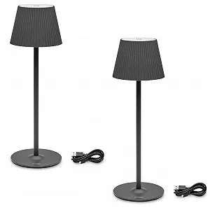 Настільні лампи комплект 2 шт Oktaplex Vero LED 200 лм IP54 акумуляторні 37 см Антрацит - Фото 1