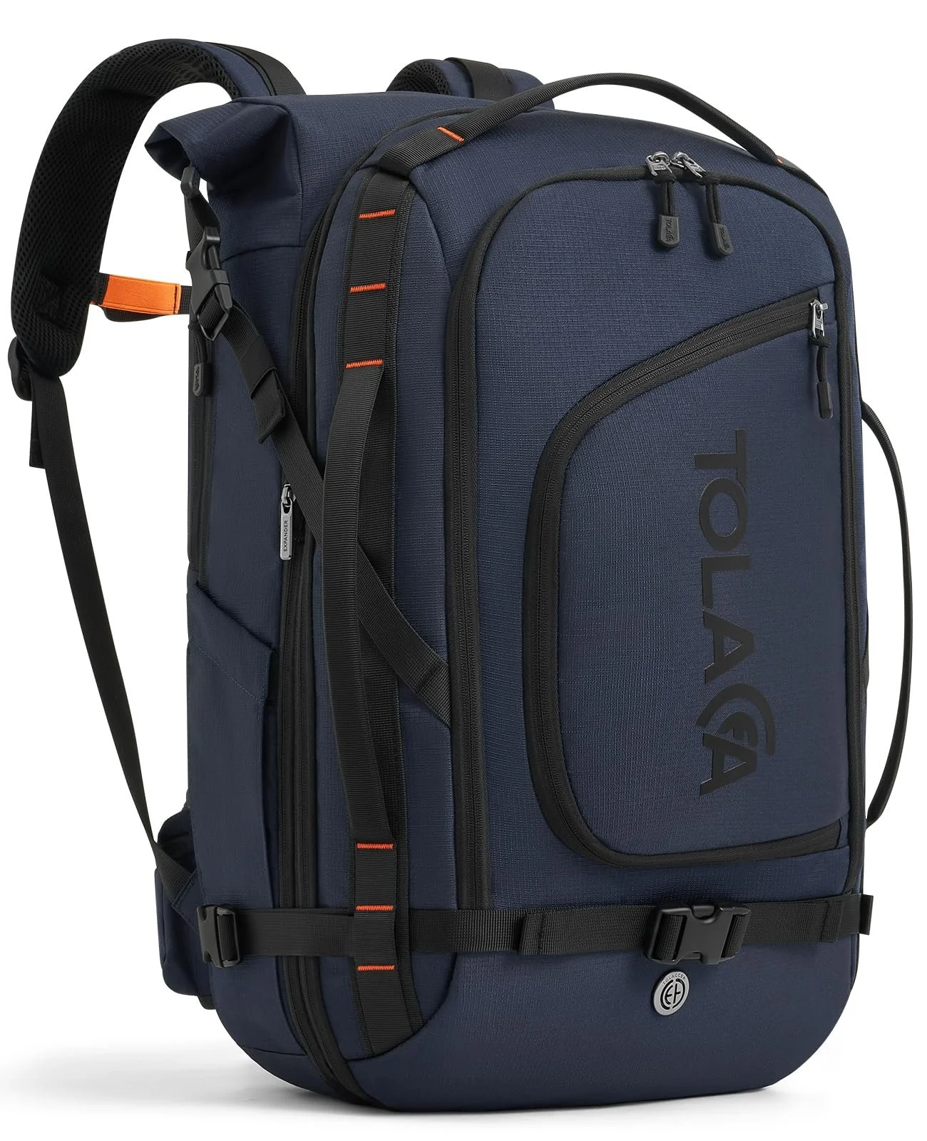 Рюкзак для ноутбука Tolaccea Rolltop 17.3 Inch 40-55L темно-синий, фото №9