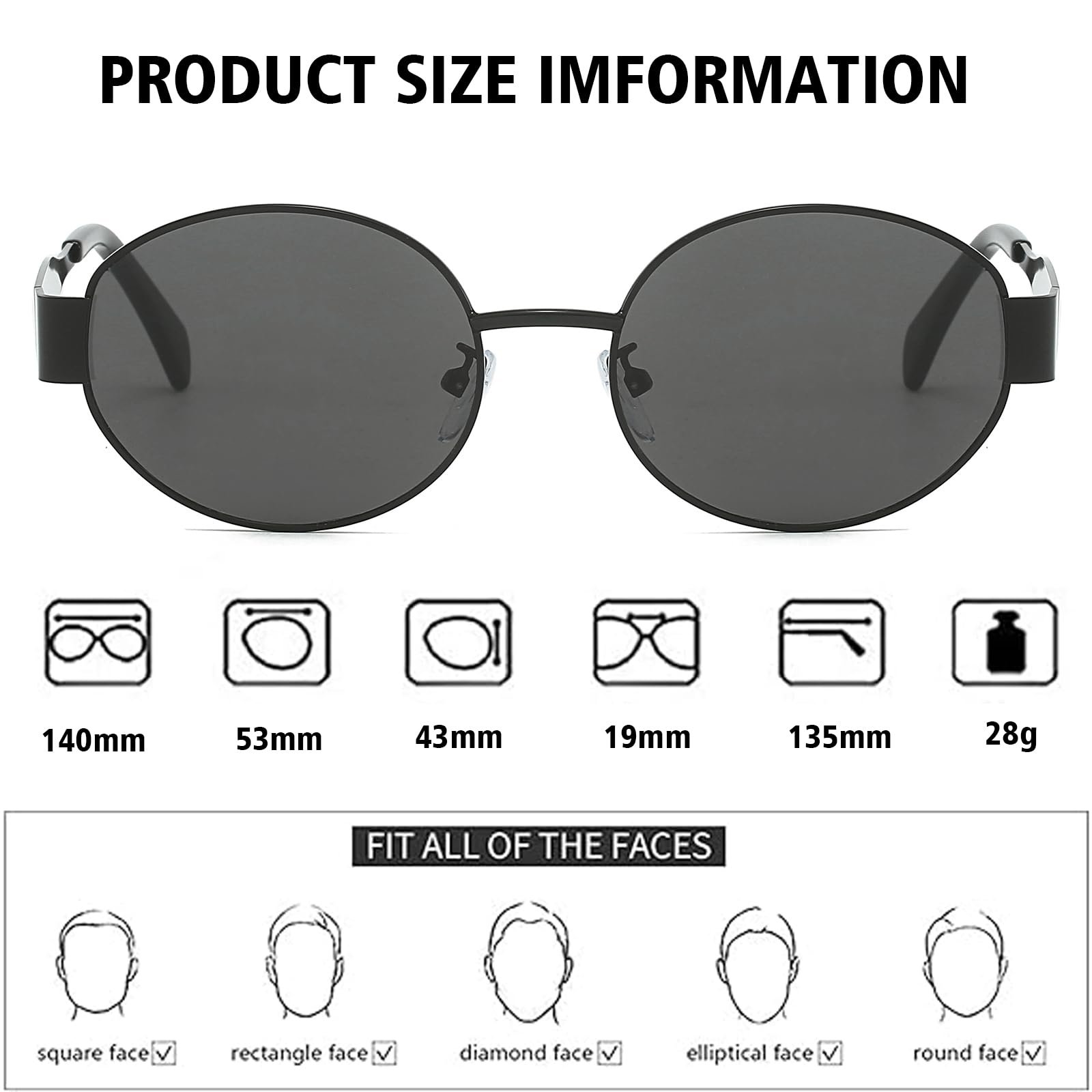 Модні овальні сонцезахисні окуляри Ggpyyon для жінок та чоловіків, ретро круглі, фото №7 Модні овальні сонцезахисні окуляри Ggpyyon для жінок та чоловіків, ретро круглі, фото №7