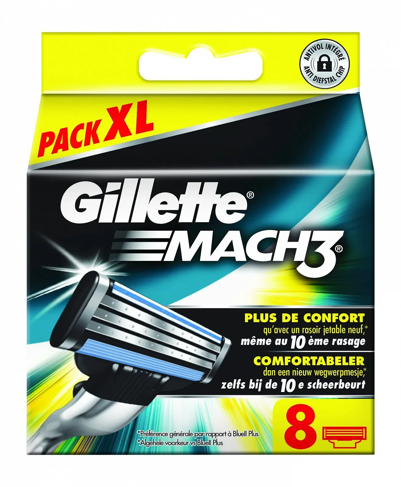 Лезвия для бритвы Gillette Mach3 8 штук, фото №1