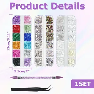 Стрази для нігтів 5200 штнаклейки synthetic.ua - Фото 1