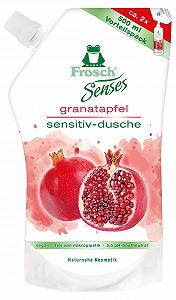 Гель для душу Frosch Senses Pomegranate Sensitive для чутливої шкіри pH-нейтральний 500 мл змінний пакет - Фото 1