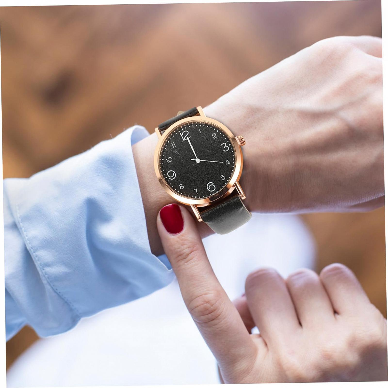 Женские часы PartyKindom Стильные Минималистичные Аналоговые Часы с Кожаным Ремешком, фото №8 Женские часы PartyKindom Стильные Минималистичные Аналоговые Часы с Кожаным Ремешком, фото №8