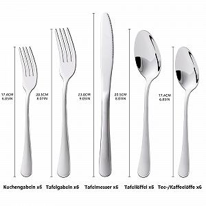 Набор столовых приборов KitchenBoss на 6 персон цена на synthetic.ua - Фото 1 Набор столовых приборов KitchenBoss на 6 персон synthetic.ua - Фото 1
