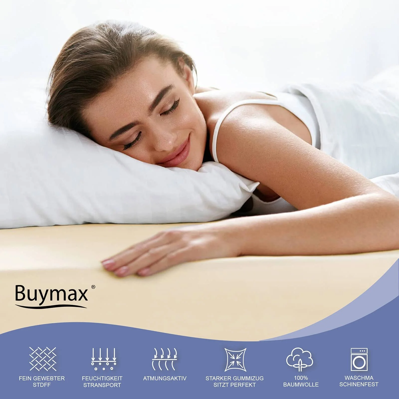 Простыня на резинке Buymax 100% Хлопок джерси 140 x 200 см Антрацитово-серый, фото №6 Простыня на резинке Buymax 100% Хлопок джерси 140 x 200 см Антрацитово-серый, фото №6