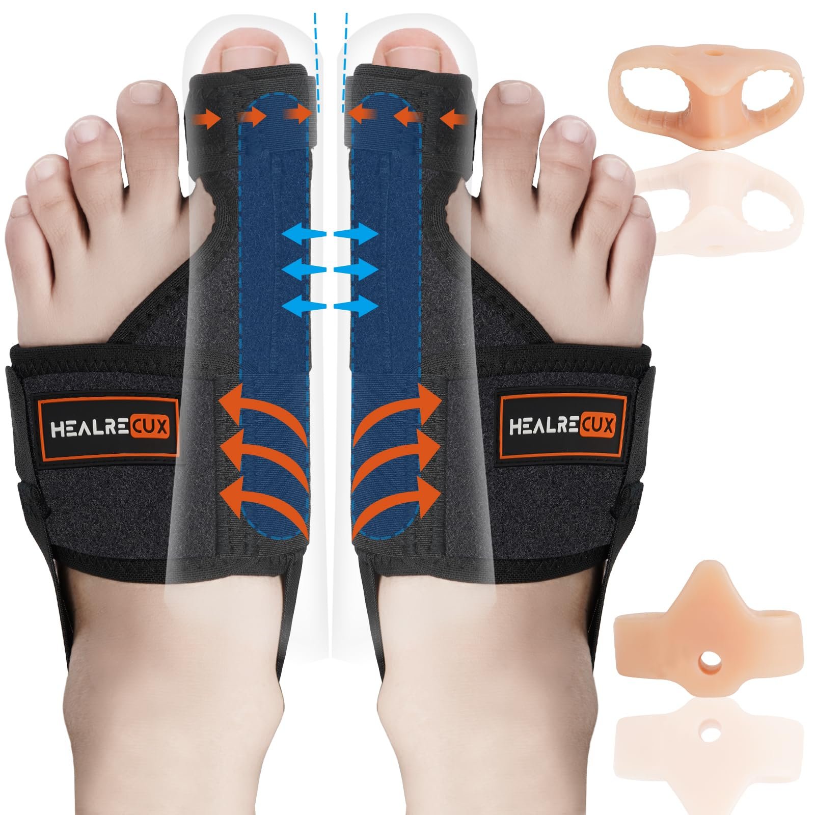 Шина для корекції Hallux Valgus з роздільниками для пальців 2 шт, фото №1