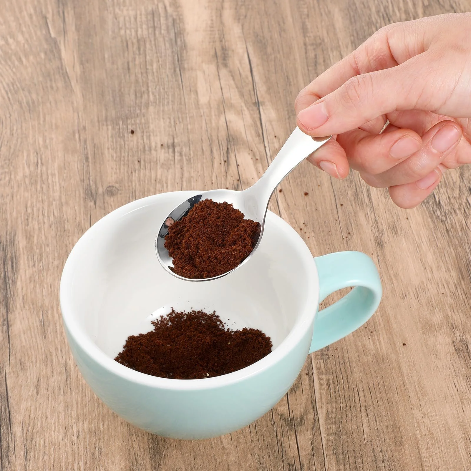 Ложка Кавова з короткою ручкою з нержавіючої сталі 6 шт., фото №5