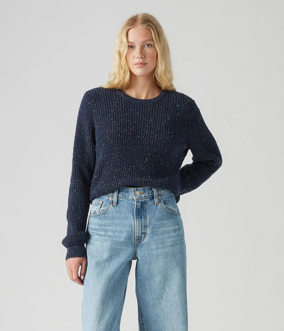 Жіночий пуловер Levi's Snowflake Pullover у відтінку Blue Blazer Confetti - XS, фото №1