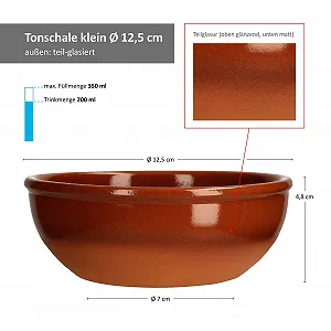 Миска Глиняная MamboCat Сервировочная, набор из 6, диаметр 12.5 см synthetic.ua - Фото 1