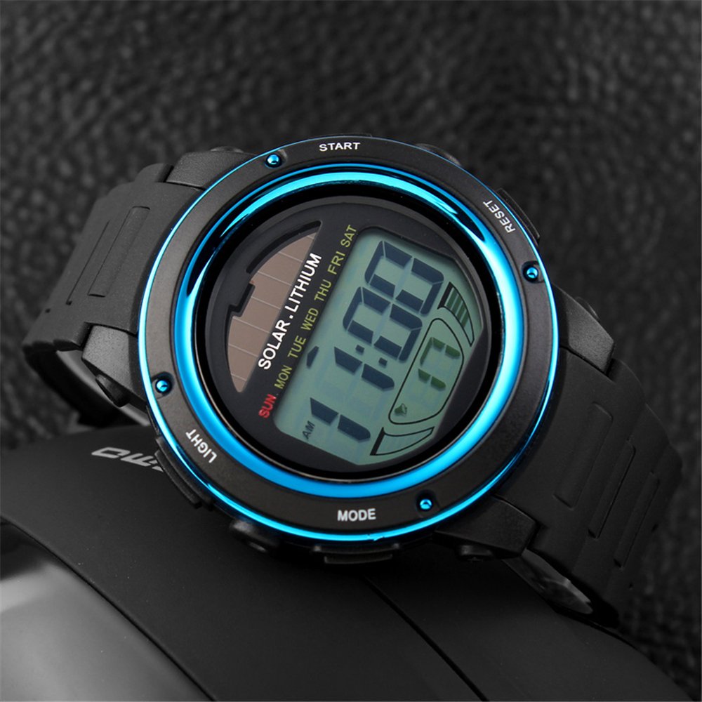 Часы TONSHEN Унисекс Солнечный Цифровой Мода LED Водонепроницаемый 50 м Спортивный Ремешок Резина Пластик Военный, фото №2 Часы TONSHEN Унисекс Солнечный Цифровой Мода LED Водонепроницаемый 50 м Спортивный Ремешок Резина Пластик Военный, фото №2