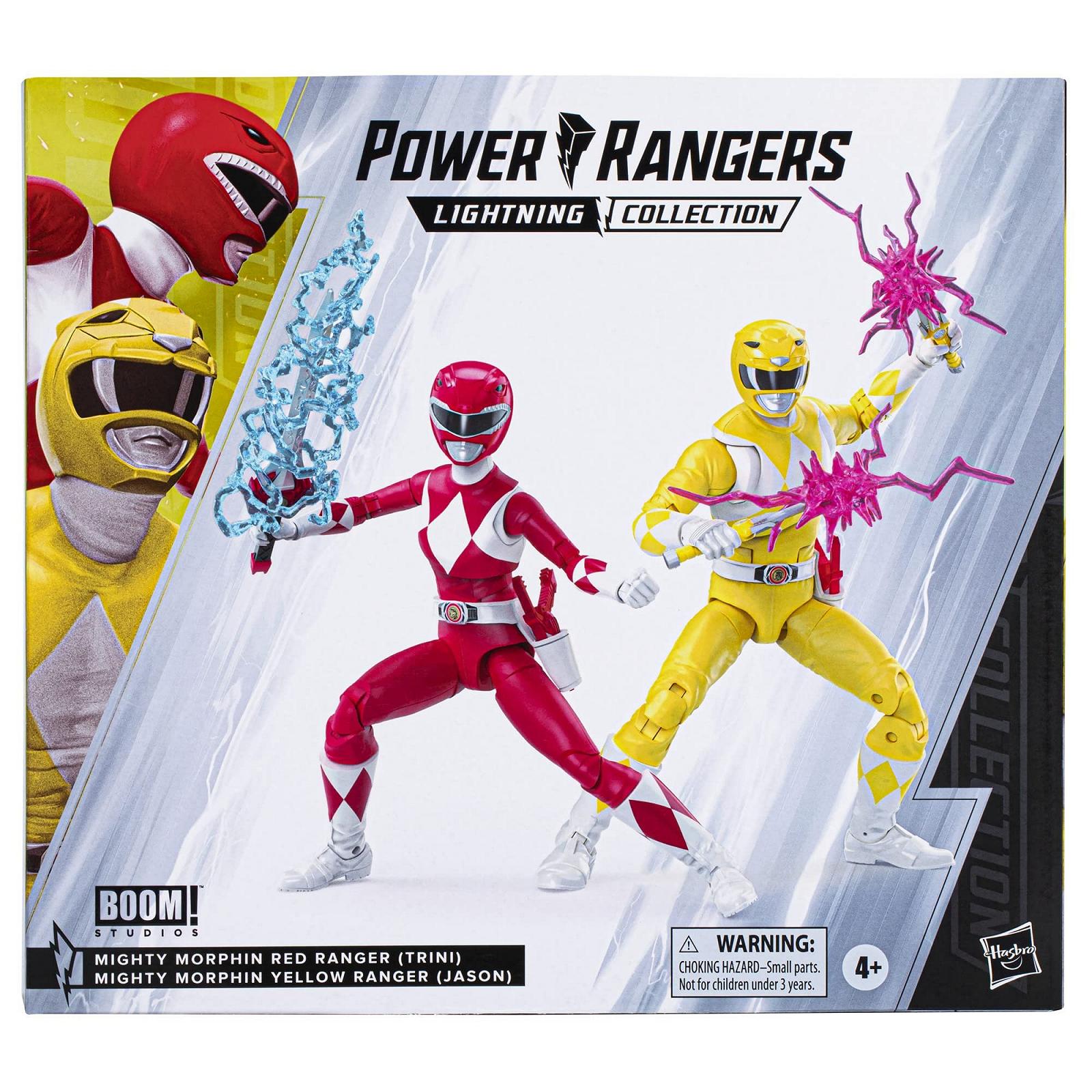Екшн-фігурки Power Rangers Lightning Collection Mighty Morphin Жовтий Рейнджер & Червоний Рейнджер "Заміна" Джейсон & Тріні Boom Comics 2-Pack 15,2 см, фото №1
