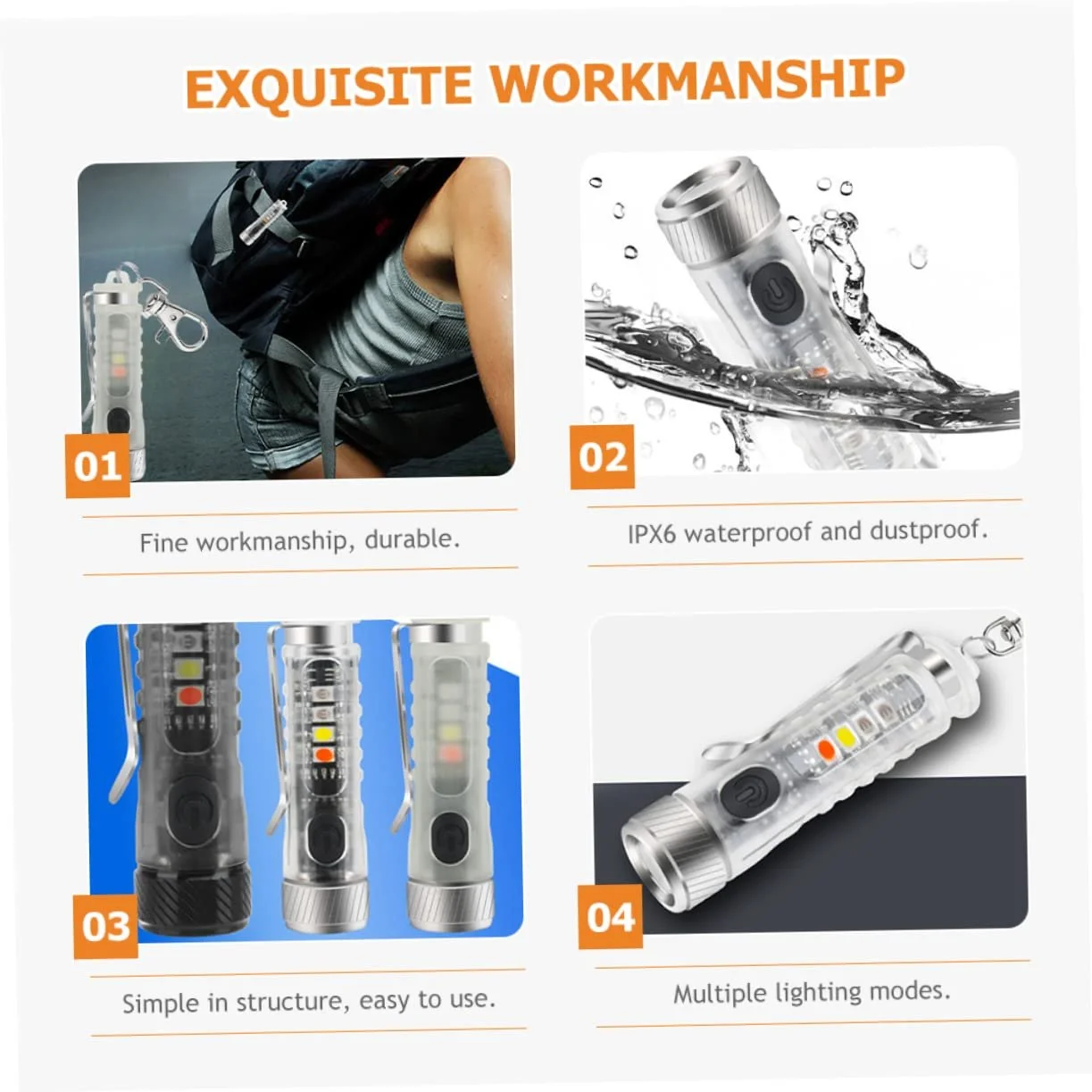 Ліхтарик-брелок Kisangel Міні ліхтарик Міні світлодіодний, фото №5