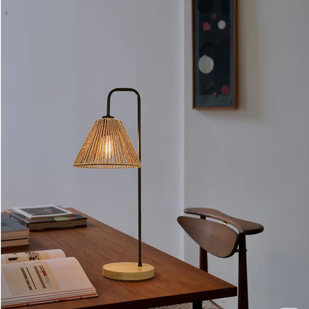 Настільна лампа Boho Rattan E27 44 см, фото №6