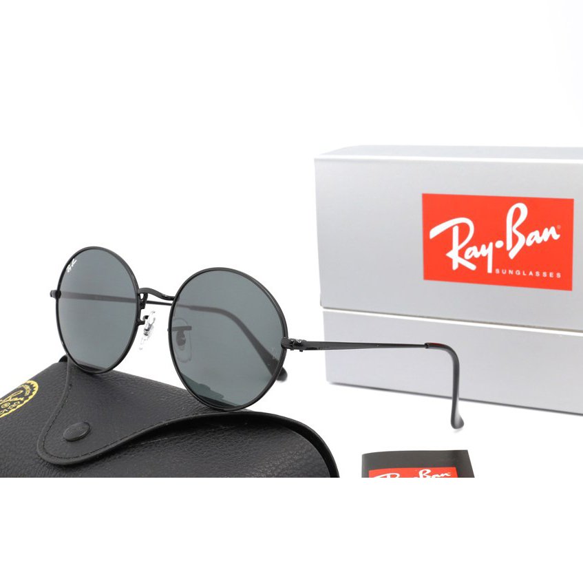 Мужские круглые солнцезащитные очки Ray Ban Legend черные, фото №6