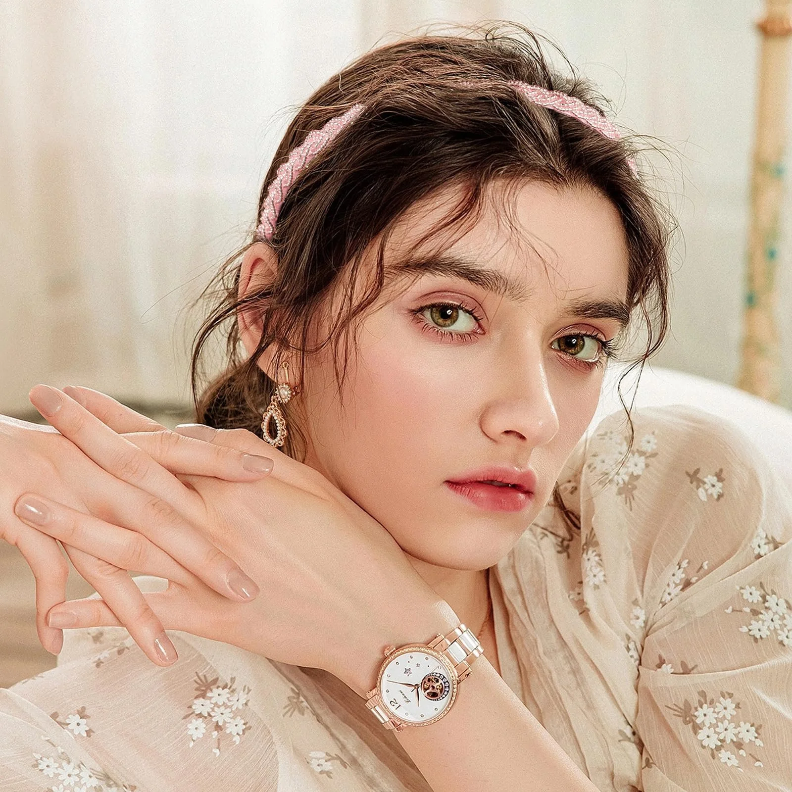 Обруч Плетінка Жіночий з перлинами 3 шт., фото №6