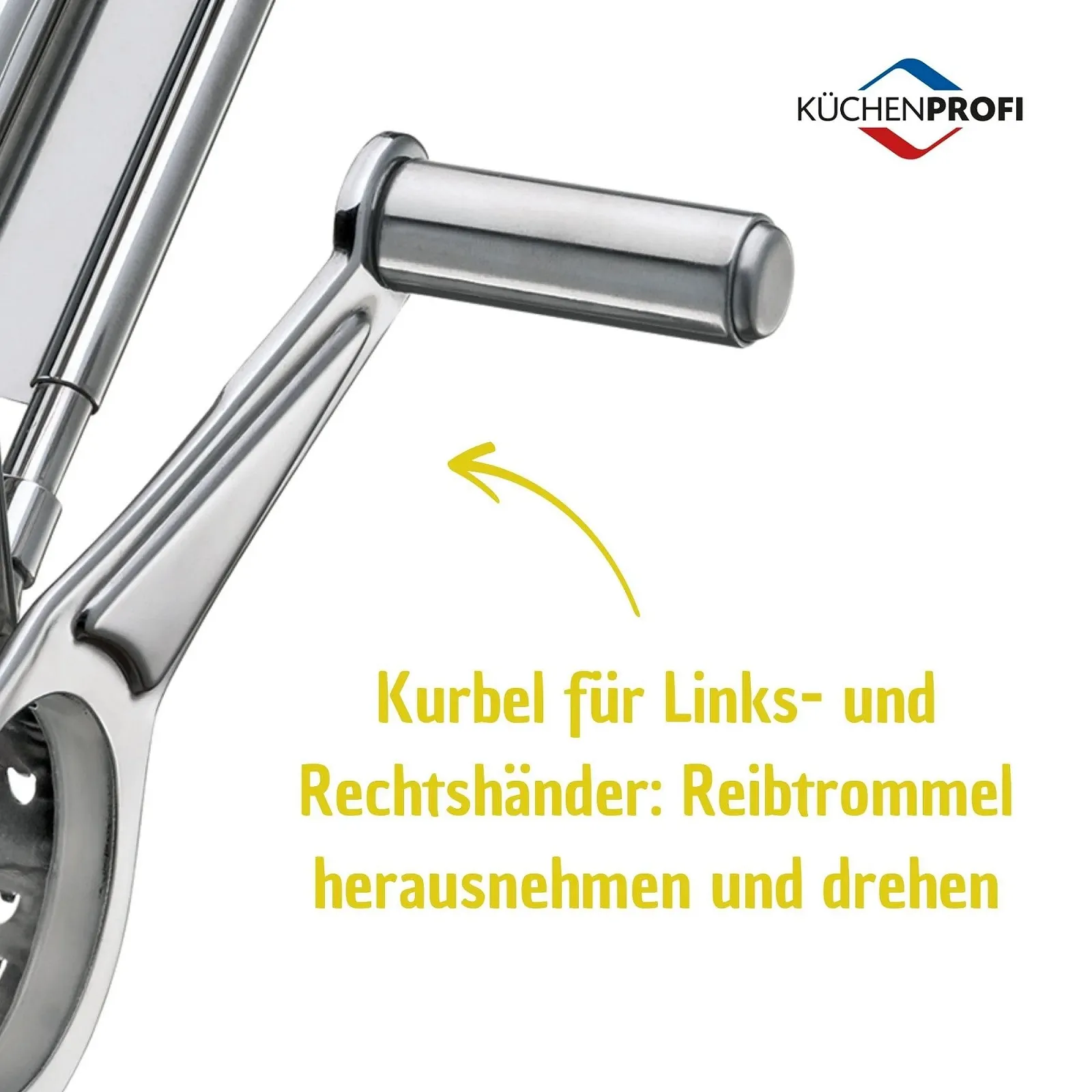 Терка Kuchenprofi з одинарним барабаном / Сирний млин, нержавіюча сталь, фото №3