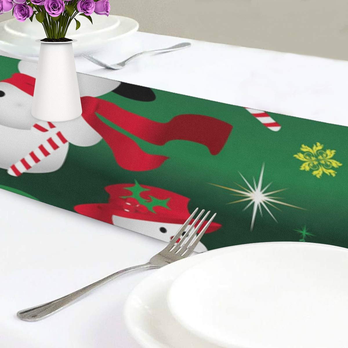 Настільна доріжка ZZCDD Snowman Long Heat Resistant Washable 13 x 70 дюймів, фото №5