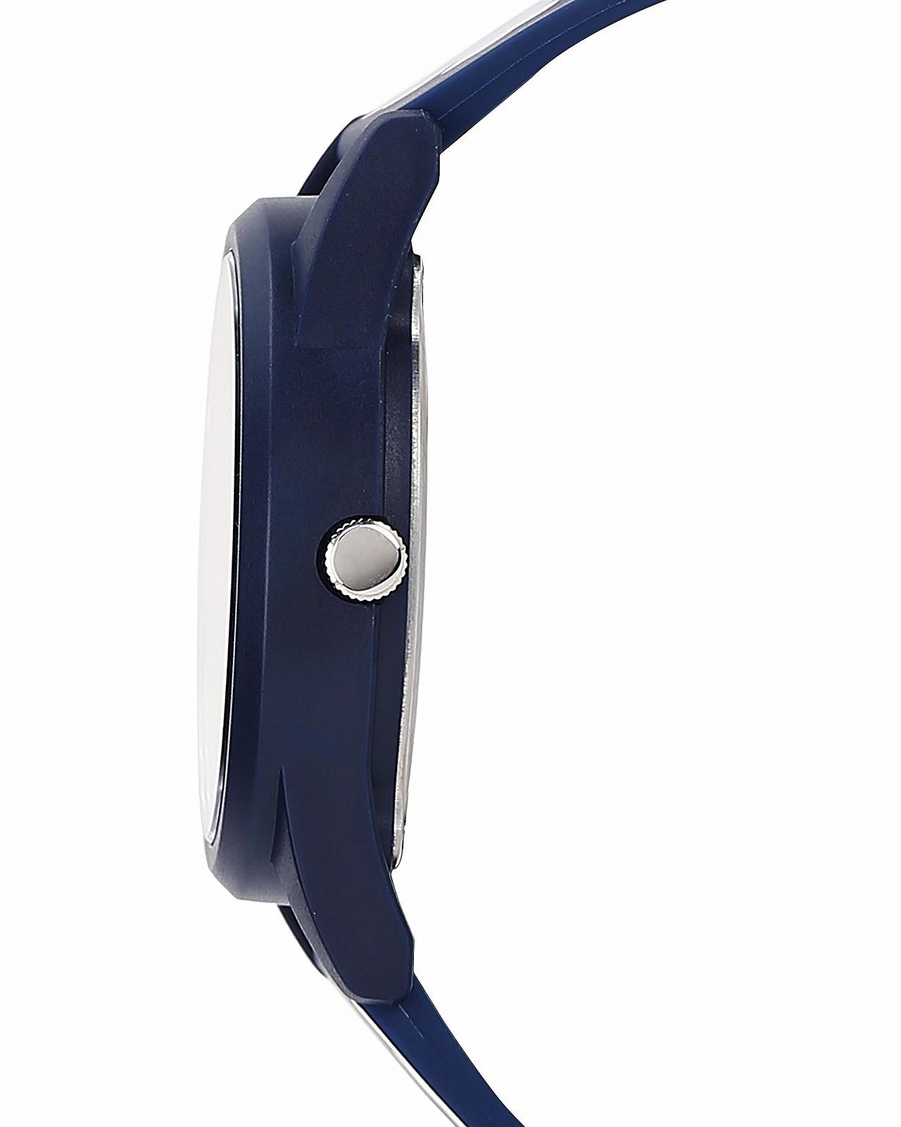 Женские часы Q&Q V08A-003VY, аналоговые, кварцевые, темно-синие, с цветочным узором, силиконовый ремешок, застежка-пряжка, 10 Бар, фото №3