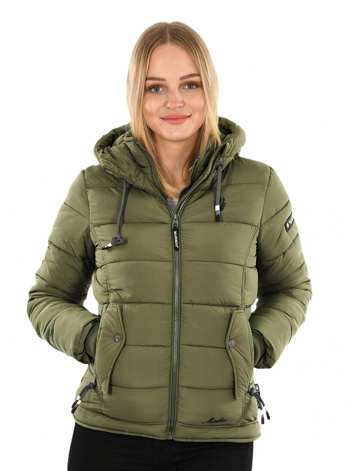 Куртка стеганая Marikoo B940 Женская Слегка утепленная зимняя куртка с капюшоном, фото №6