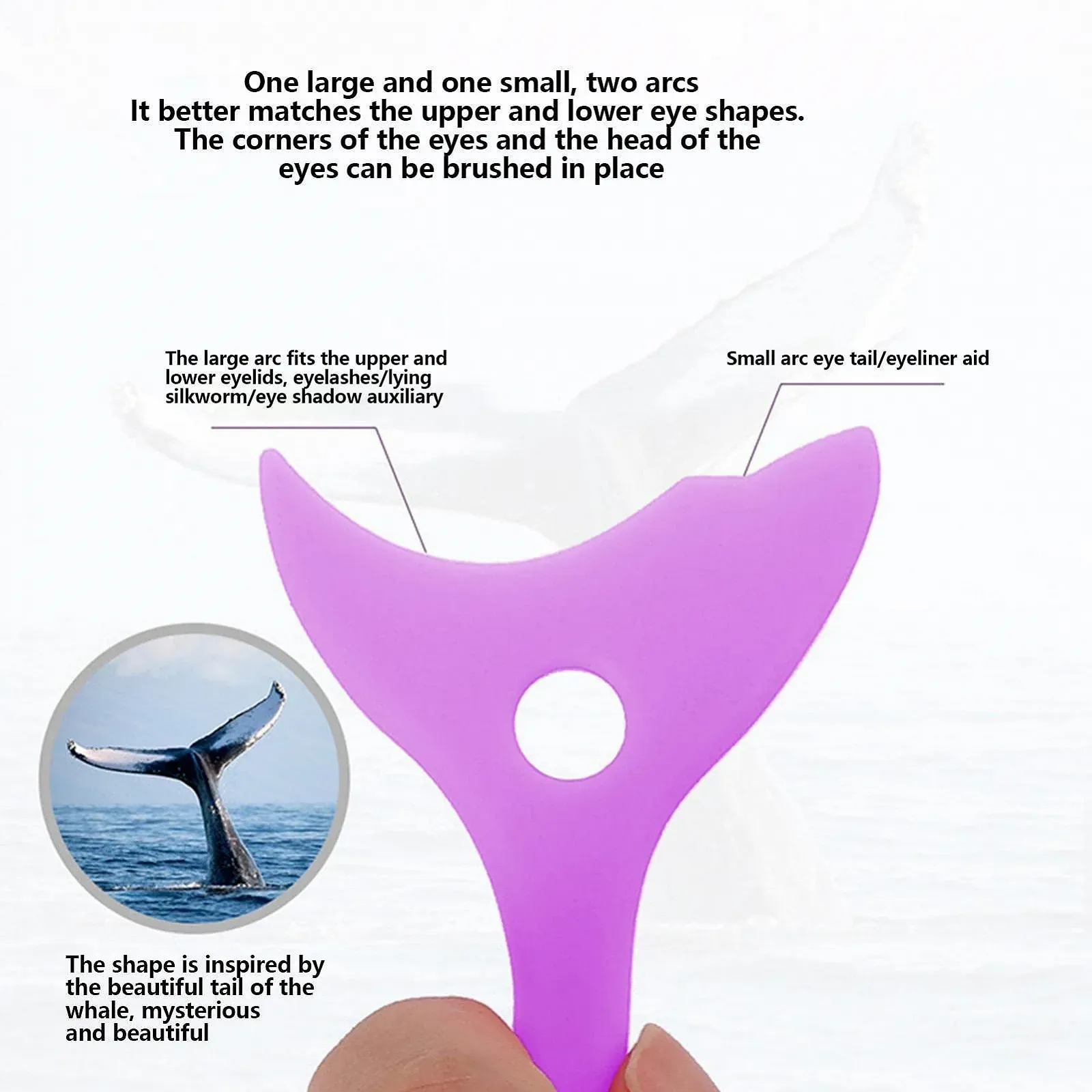 Інструмент для підводки очей силіконовий 3 в 1 аплікатор для крему для обличчя трафарети для підводки очей, фото №6 Інструмент для підводки очей силіконовий 3 в 1 аплікатор для крему для обличчя трафарети для підводки очей, фото №6